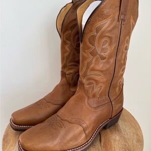 Dan Post Golden Brown 13" Square Toe Work Boots Men's 11 EW (Wide) NEW w/ Box!